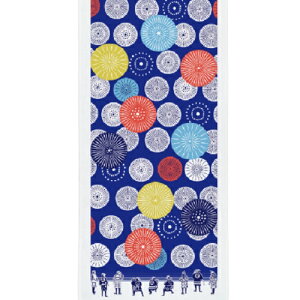 (定形外郵便対応)布ごよみ てぬぐい 花火師 フェイスタオル 日本製〔お取り寄せ商品〕