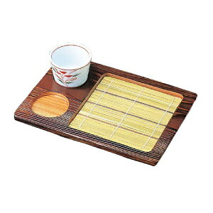 焼杉薬味付ざる(竹ス付)蕎麦猪口は付属しません 蕎麦 そば用食器 木製〔お取り寄せ商品〕