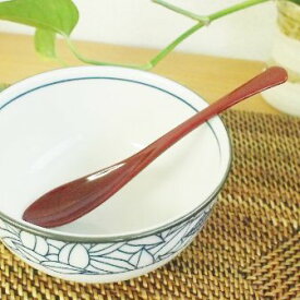【20Pオフ】雑炊スプーン 朱（小） 和食器 人気 シンプル ナチュラル カトラリー 日本製 お取り寄せ