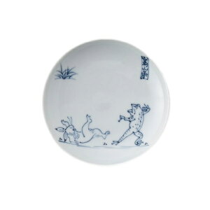 洸琳窯 波佐見焼 高山寺 4寸皿 12cm 鳥獣戯画 小皿 薬味皿 おしゃれ モダン〔お取り寄せ商品〕