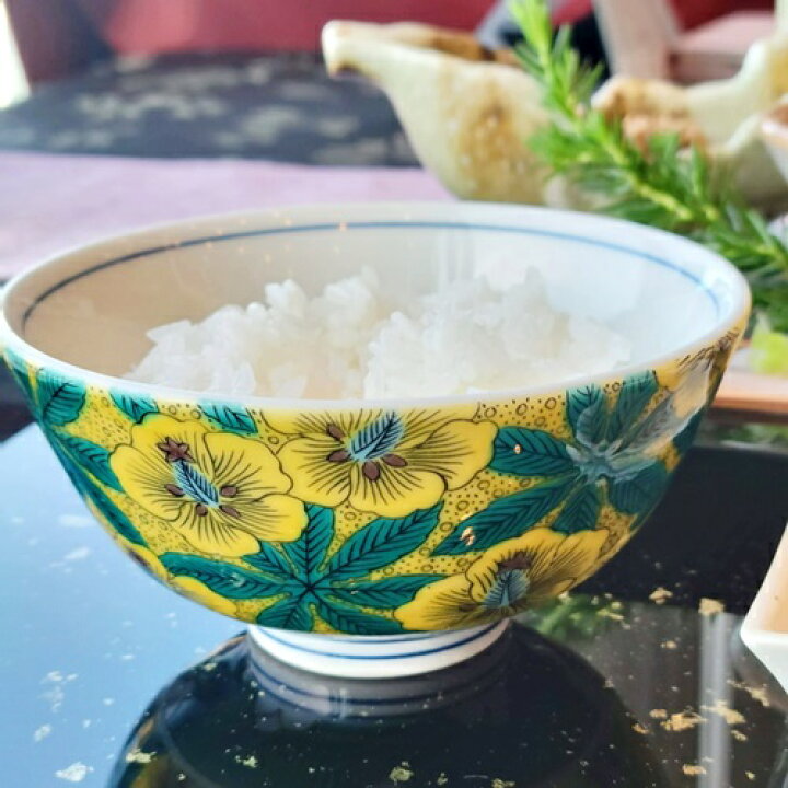楽天市場】九谷焼 青郊窯 古九谷色絵 吉田屋風葵 ご飯茶碗 お茶碗 