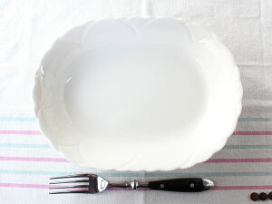 【アウトレット】ブロンモルホワイト 9インチ ベーカー / 高級洋食器 カレー皿 楕円皿 深皿 オーバルプレート