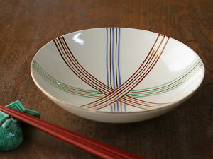 【アウトレット】錦糸巻 丸型 刺身鉢 ※線の幅の違いあり【送料無料・同梱OK!】 / 高級和食器 中鉢 鉢 ボウル 浅鉢 深皿 刺身 割烹 懐石