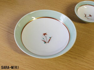 【アウトレット】ヒスイ 小花絵 丸刺身鉢【送料無料・同梱OK!】 / 刺身鉢 懐石 料亭 割烹 向付 高級和食器 同梱可送料無料