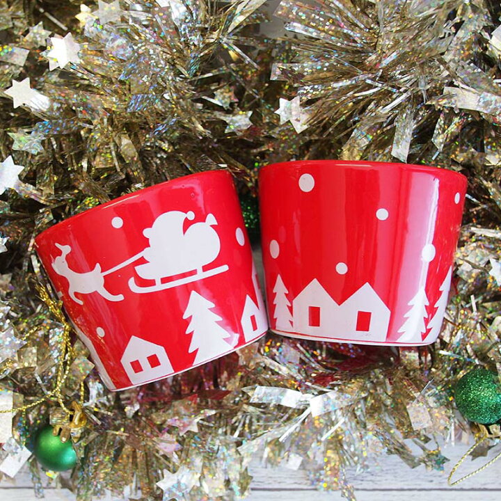 楽天市場 クリスマスシルエットの赤いミニカップ 難あり アウトレット サラーミキ