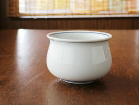 【アウトレット】藍ライン白 茶こぼし / 建水 茶器 茶道具 日本茶 シンプル