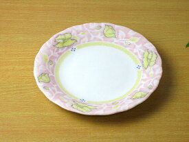 【アウトレット】ピンク小花 取り皿 / 取皿 銘々皿 ケーキ お菓子 花柄 レトロデザイン