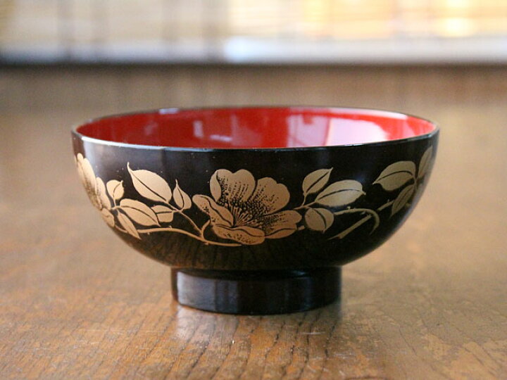 楽天市場】【アウトレット】山茶花 塗り椀 / お椀 汁椀 漆器 お味噌汁 