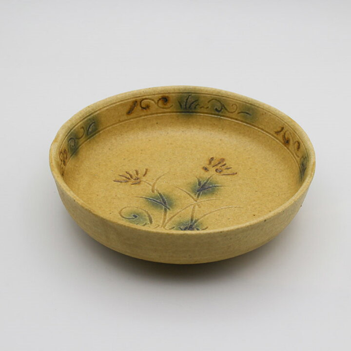 楽天市場】【アウトレット】作家物 手づくり陶器 黄瀬戸織部 Φ18 菓子  