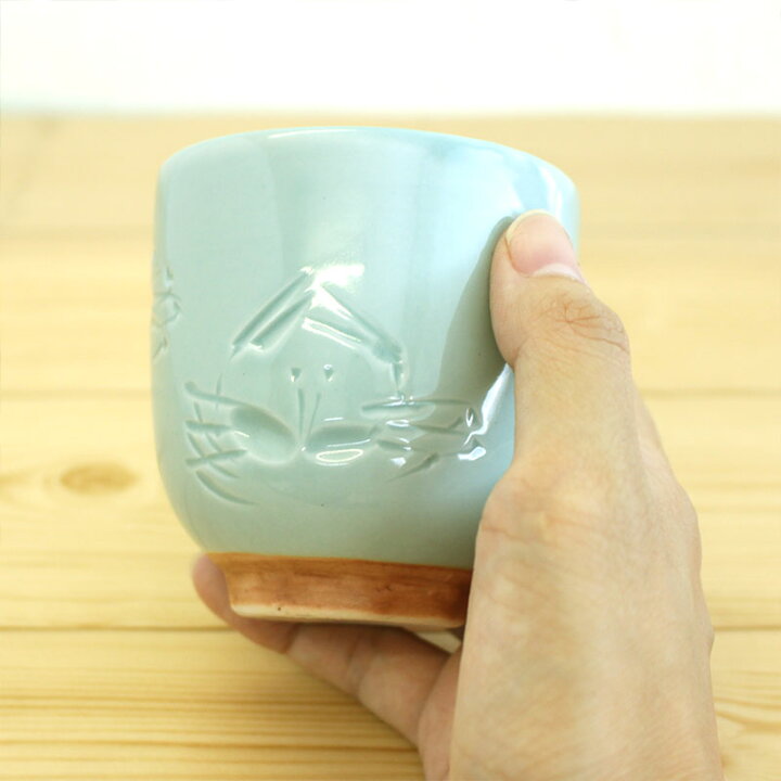 楽天市場】【アウトレット】青磁カニ彫 湯呑 Φ7.5×H7.8cm / 和食器 ゆ 