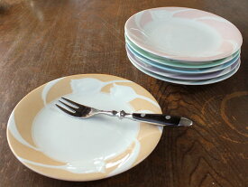 【アウトレット】【金線なし】チューリップ 5寸皿（6色選択） / プレート ケーキ皿 16cm 丸皿 パン皿 洋食器 取り皿 リム皿 中皿