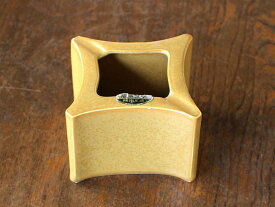【アウトレット】窯変ブラウン ダイヤ型 灰皿 / 深口で使いやすい ダイヤ型 コンパクト 小物入れ 飾りなどにも