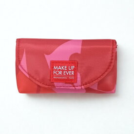 MAKE UP FOR EVER カブキブラシ ポーチ レッド [メイクアップフォーエバー ポーチ 小物入れ コンパクト リーフモチーフ 赤 ピンク]