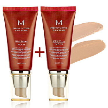 【2本セット】 ミシャ M パーフェクト カバー BB クリーム 50ml×2本 【国内発送】 [MISSHA 化粧下地 メイクアップベース BB 日焼け止め ファンデーション 並行輸入品 韓国コスメ]｜ROOM - 欲しい! に出会える。