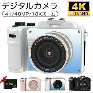 �f�W�^���J���� 4K 4800����f 18�{�f�W�^���Y�[�� ��U��␳ 180°��]�\ 3.0�C���` �f���A���J���� ���B�� �B�e VLOG�J���� YouTube�J���� Wifi/OTG�]�� �C�w���s �y�� �g�ѕ֗� ���S�Ҍ��� ���� 