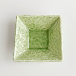 小付鉢 日本製 小鉢 食器 和食器 おもてなし おしゃれ ヒワ釉正角浅小鉢 アウトレット 特価品