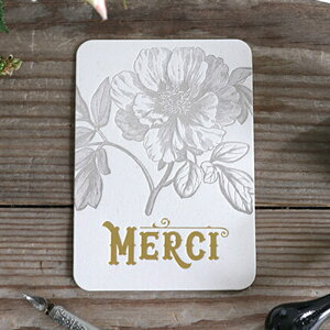 J[h Merci LetterPress // bZ[WJ[h |XgJ[h MtgJ[h A[g tX  TO[X