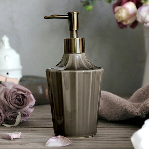 ディスペンサーRitaグレー400ml // シャンプー リンス ソープ 陶器 日本製 サラグレース