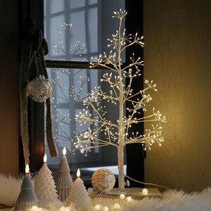 ライトツリー スタンド ブランチ ホワイト 60cm // クリスマスツリー 光る コンセント式 シンプル 小さい 小さめ クリスマス 木 枝 細身 シンプル フレンチシック 北欧風 置物 置き物サラグレ