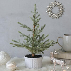 クリスマスツリー Blanche 36cm // クリスマス 置物 置き物 ミニツリー 飾り 装飾 もみの木 鉢 小道具 撮影 ディスプレイ ツリー オブジェ 北欧風 インテリア 小型 小さめ おしゃれ サラグレース
