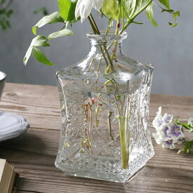 ヴィンテージボトル風ガラスベースMatilda E // 花瓶 サラグレース