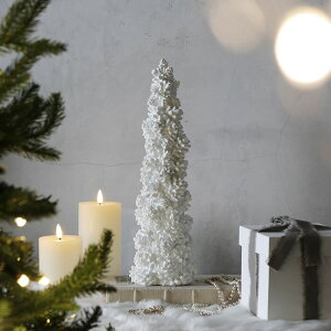 クリスマスツリー J ホワイト 37.5cm Lene Bjerre // クリスマス 置物 置き物 飾り 装飾 小道具 撮影 ディスプレイ リーネヴェール クリスマスツリー 白 ホワイト オブジェ デンマーク 北欧 インテ