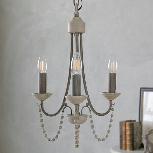 シャンデリア 3灯 SGD Blair シャビー グレージュ // 照明 照明器具 天井照明 玄関 洗面所 トイレ リビング 寝室 ダイニング LED対応 店舗 クラシック クラシカル アンティーク調 サラグレース 【
