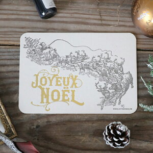 20OFF J[h Santa's sleigh LetterPress // bZ[WJ[h |XgJ[h MtgJ[h A[g NX}X NX}XJ[h tX  TO[X