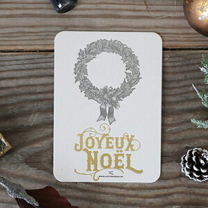 20OFF J[h Wreath LetterPress // bZ[WJ[h |XgJ[h MtgJ[h A[g NX}X NX}XJ[h tX  TO[X