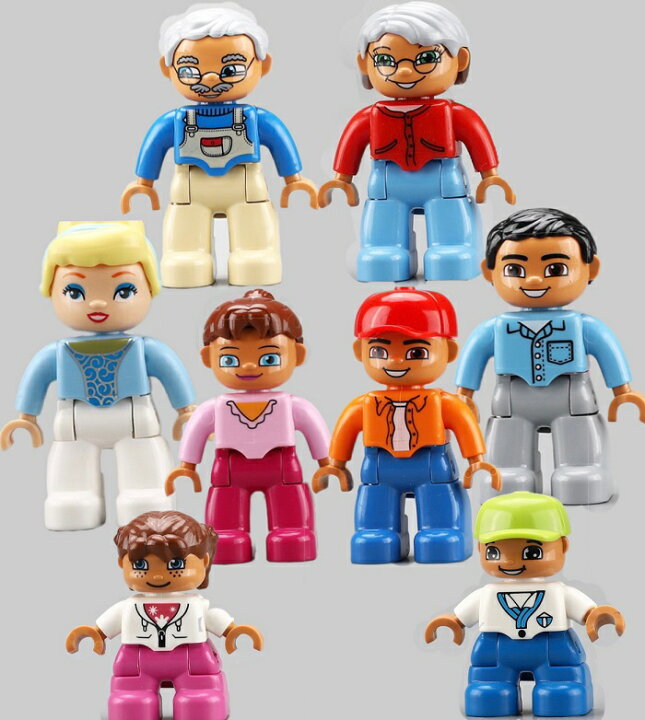 楽天市場】レゴ 互換 デュプロ ミニフィグ LEGO 大家族 8体セット 互換 