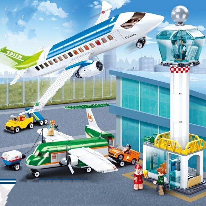 楽天市場】LEGO レゴ 互換 ブロック 空港大容量セット 航空機2機 管制 