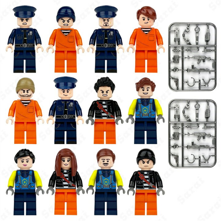 楽天市場】LEGO レゴ 互換 ブロック 警察官 逃亡犯 12体 セット レゴ風 
