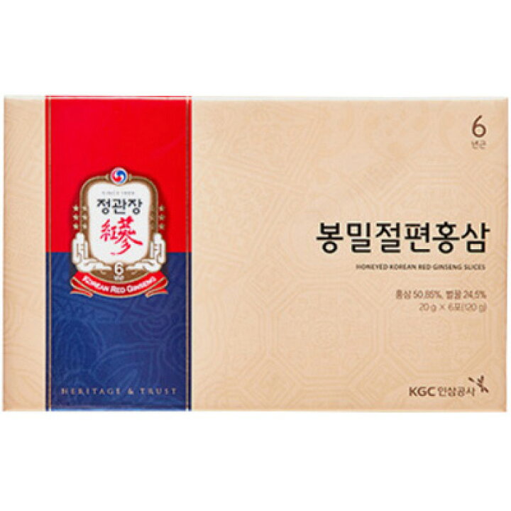 楽天市場】正官庄 高麗人参 蜂蜜切片紅参 120g(20g×6箱) 蜂蜜紅参切片 