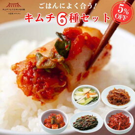 【再入荷】【送料無料】キムチ6種セット(白菜キムチ・水キムチ・カクテキ・えごま醤油漬け・干し鱈・切干大根)　無添加キムチ 本場 韓国 発酵 薬膳 おつまみ ご飯のお供 ギフト おかず ご褒美キムチ ごほうびキムチ キムチソムリエ サランチェ 第一物産
