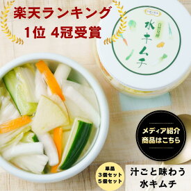 【楽天ランキング1位4冠受賞】水キムチ 無添加 国産野菜 乳酸菌 自然発酵 ギフト 水キムチの素 韓国本場 第一物産 まとめ買い