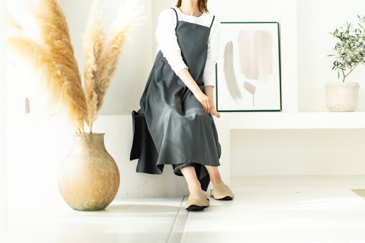 楽天市場 エプロン メール便可 B2c Wストラップ エプロンドレス ワンピースタイプ ワンピース Sarasa Design Store