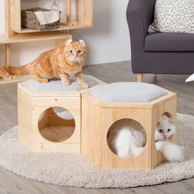 〈MYZOOマイズー〉六角ハウスビジーキャット用プレートクッション