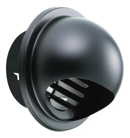 (株)更科製作所 φ100 ステンレス製換気口 GK-100BK-K-P 丸型フード付ガラリ・ブラック色・防虫網付