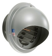 (株)更科製作所 φ100 ステンレス製換気口 GKD-100SM-K/72℃ 丸型フード付ガラリ シルバーメタリック色 …
