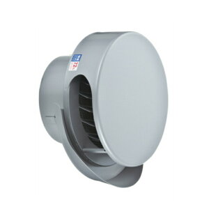 (株)更科製作所 φ100 ステンレス製換気口 TFD-100SM-T 円型フラットタイプフード付ガラリφ100・シルバーメタリック色・防火ダンパー付(72℃)・防虫網無・低圧損