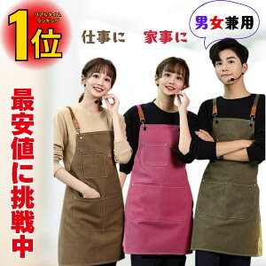 【楽天1位】 エプロン ワーク エプロン ガーデン おしゃれ 作業 デニム 撥水 カフェ アウトドア キャンプ 職人 カフェエプロン 美容師 ガーデニング キャンバス生地 フリーサイズ メンズエプ