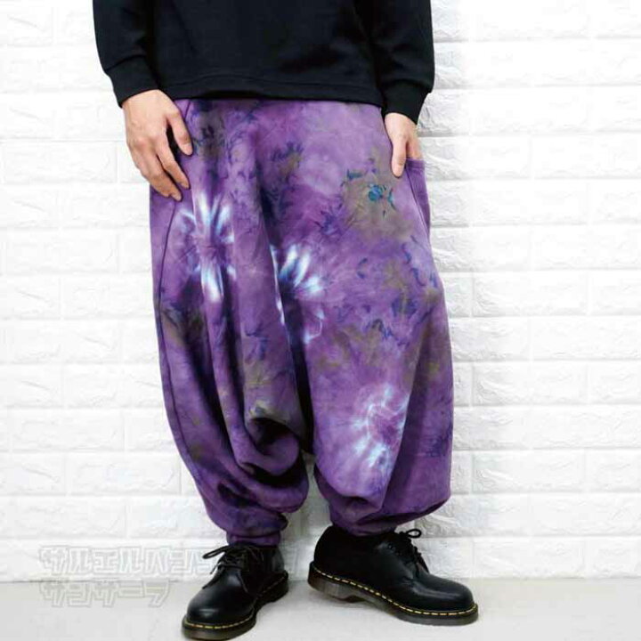 楽天市場】裏起毛 タイダイ 染め 柄 サルエルパンツ 秋 冬 スウェット 
