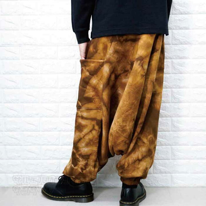 楽天市場】裏起毛 タイダイ 染め 柄 サルエルパンツ 秋 冬 スウェット 