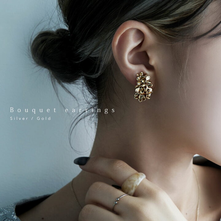 楽天市場】フラワーブーケイヤリング アクセ アクセサリー イヤリング 