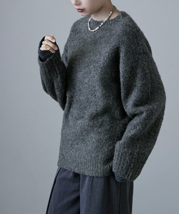 楽天市場】【全品10%オフクーポン！】ウールミックスシャギーニットPO  