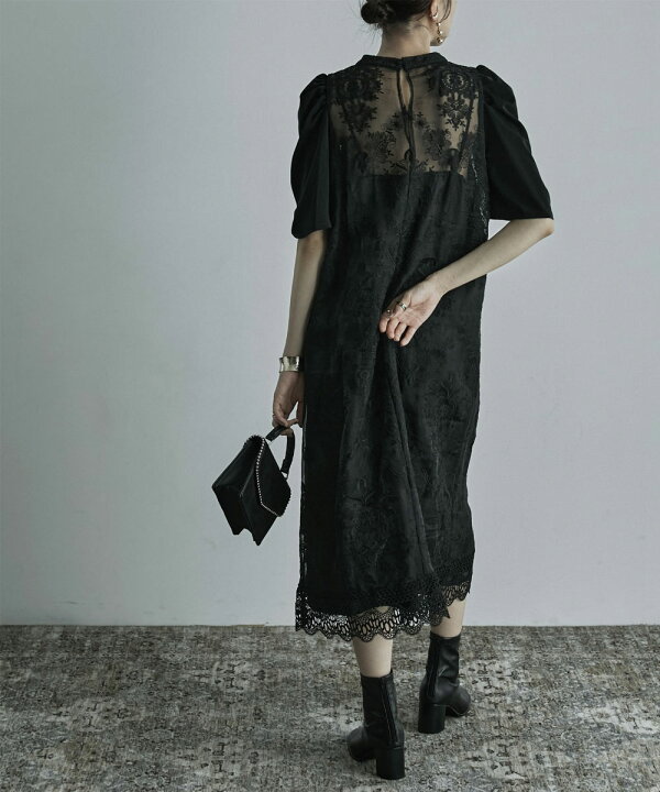 楽天市場】ヴィンテージレースドレス ワンピース ワンピ ドレス 半袖 5  