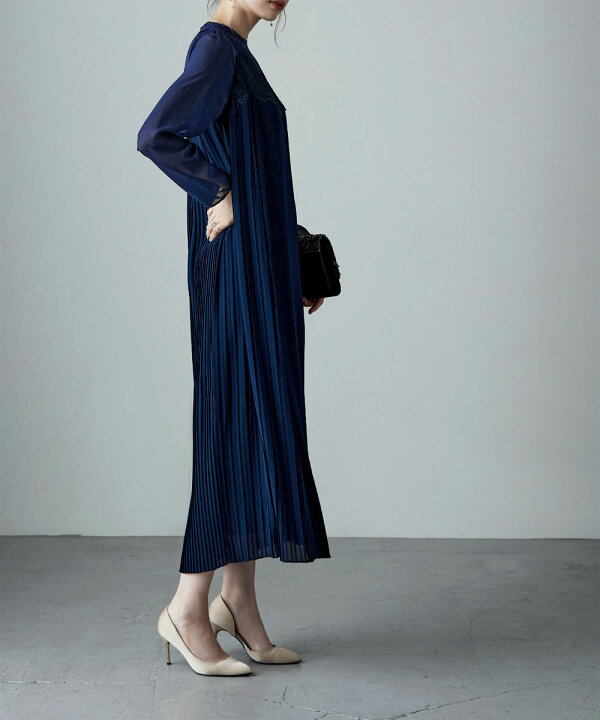 楽天市場】レースカットワークプリーツドレス ワンピ ワンピース  