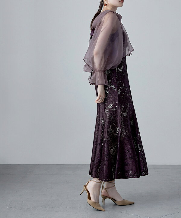 楽天市場】シアーブラウス&マーメイドキャミソール セット ドレス 結婚  