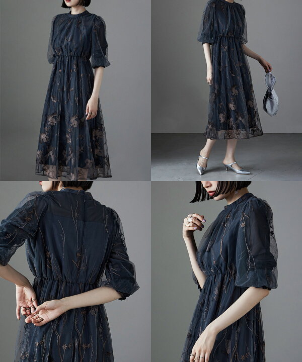 楽天市場】刺繍レースワンピース ドレス フォーマル 結婚式 二次会  