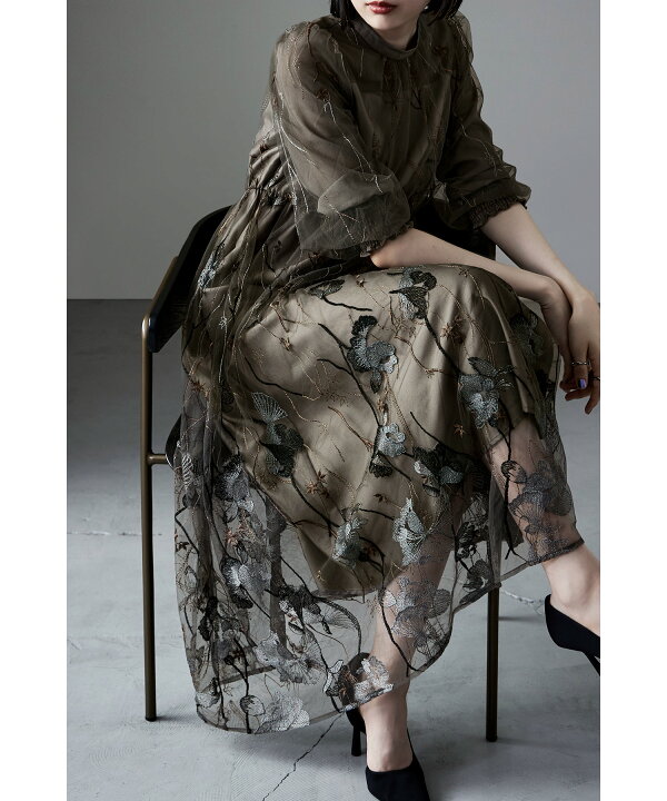 楽天市場】刺繍レースワンピース ドレス フォーマル 結婚式 二次会  